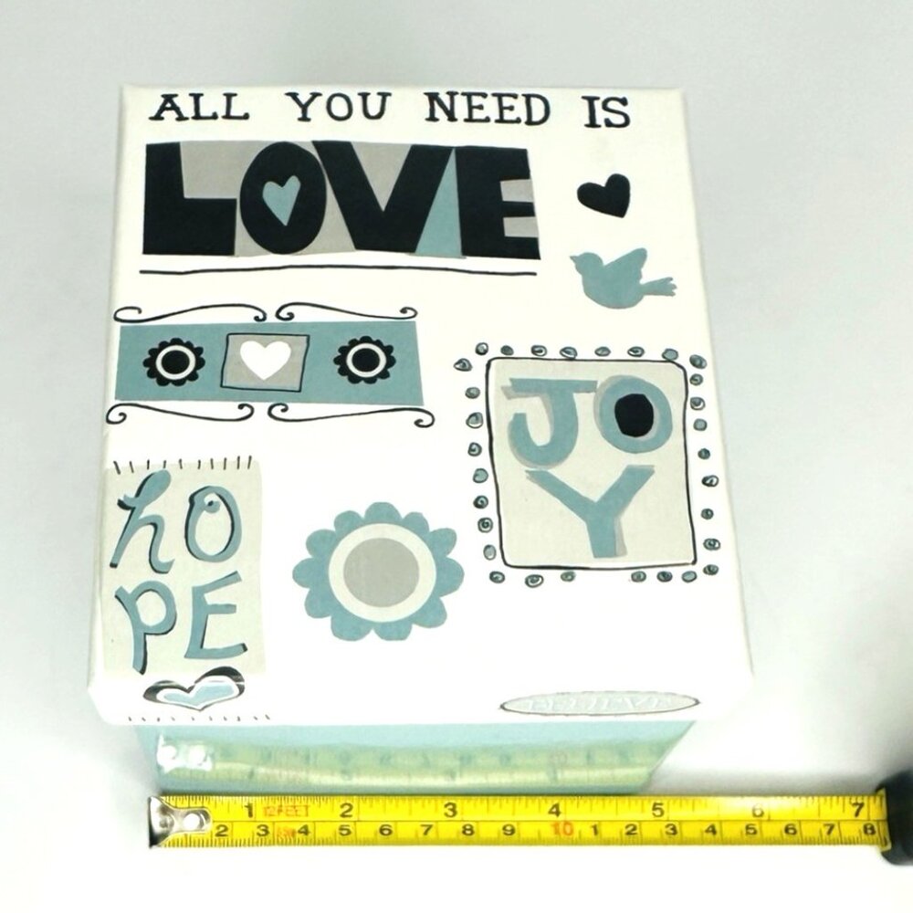 Renewing Faith All You Need Is Love Box Trinkets Keepsakes Decor 5.5x4.25x4” - Picture 7 of 9